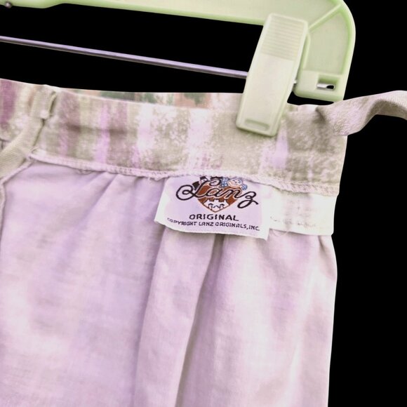 Lanz Originals 1980s Scenic Maxi Skirt Seine River 26"W Pastel Novelty Print - Picture 11 of 12